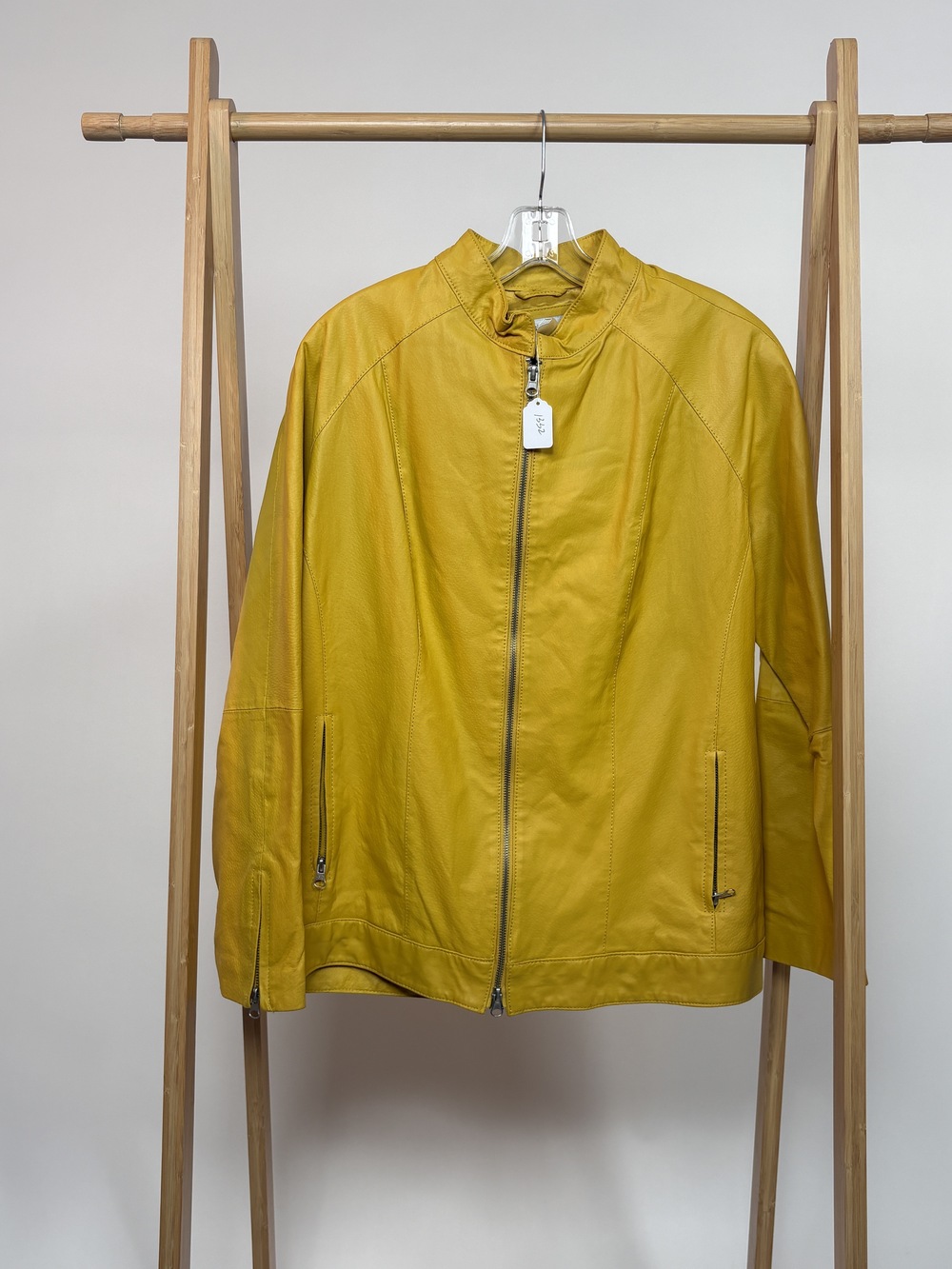 PF-1332 Jessica London Yellow Leather Jacket